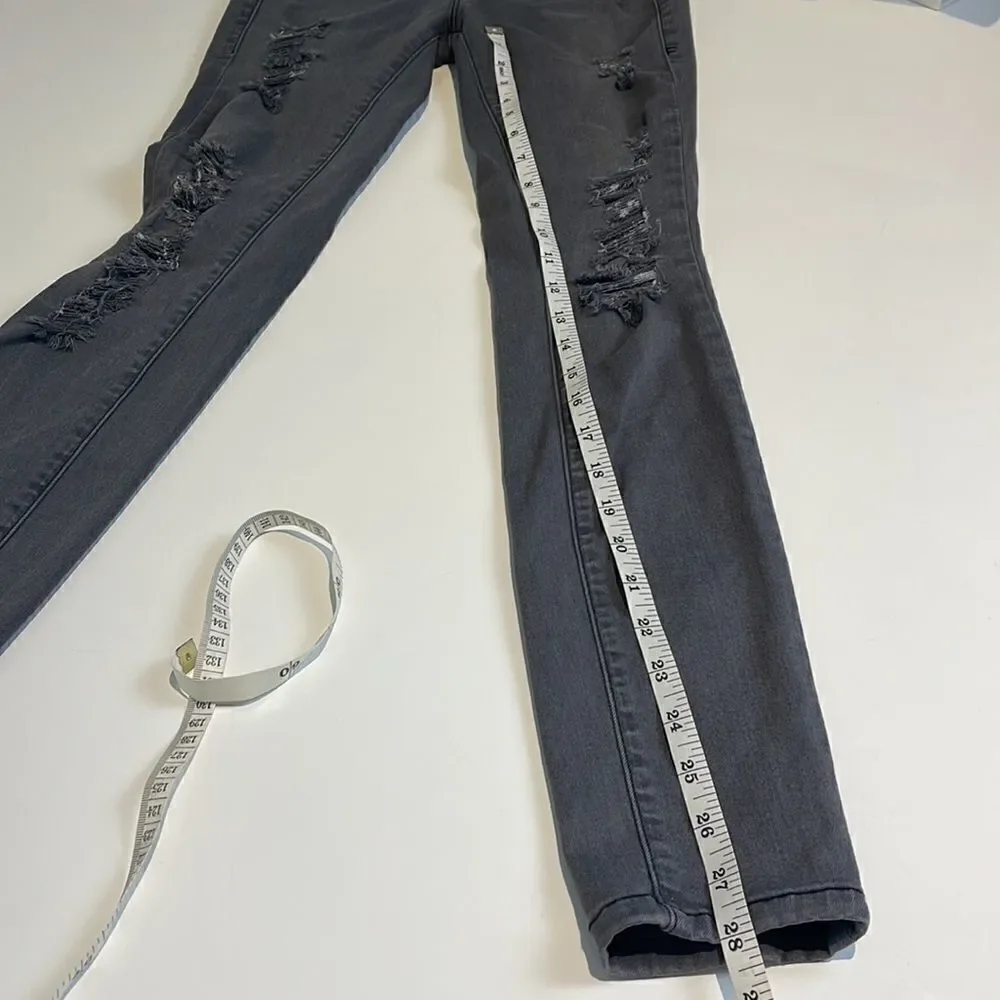 FRAME Denim Le Skinny de Jeanne Grey Shred - Picture 11 of 13